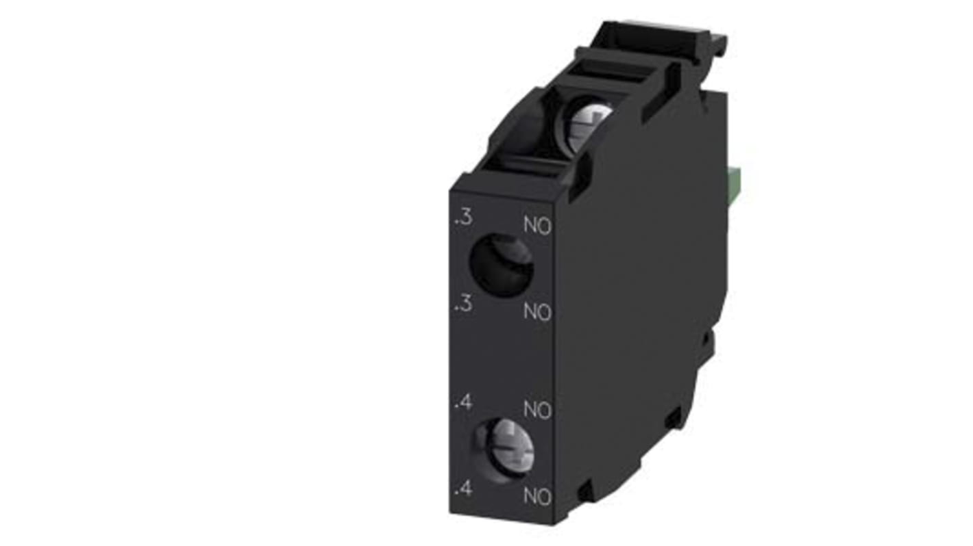 Siemens Kontaktblock, 3SU1 -Serie , DPST, 5 → 500 V ac/dc, Schraubanschluss, Typ Kontaktblock