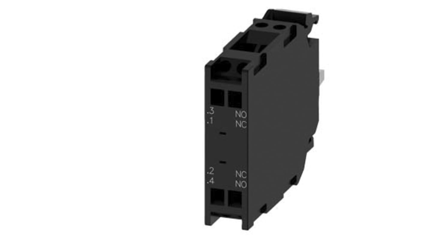 Bloque de contactos Siemens 3SU1400-1AA10-3FA0, SPDT, 5 → 500 V ac/dc, terminal Cage Clamp