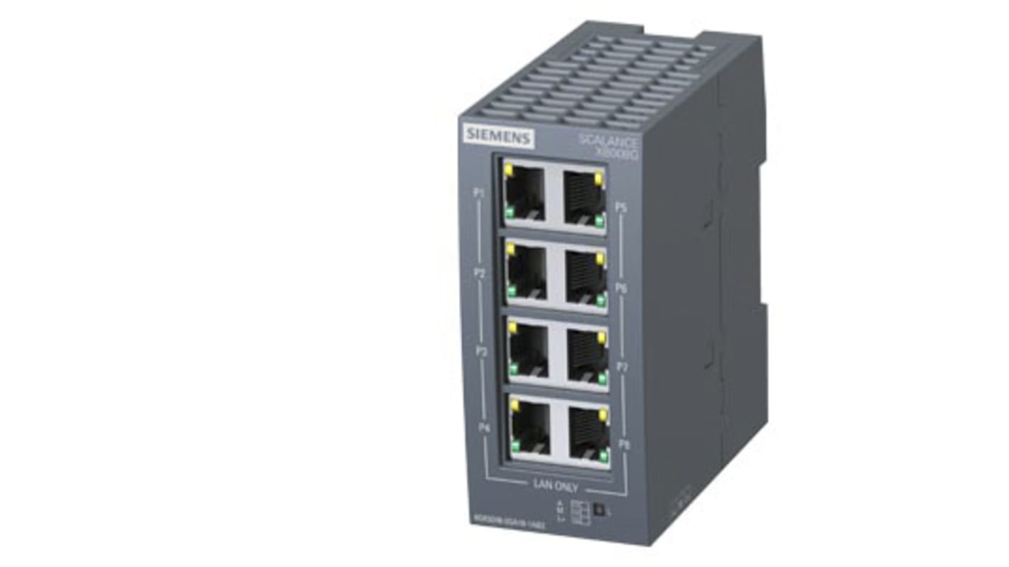 Siemens, 8 csatornás Adatgyűjtés, RJ45 bemenet