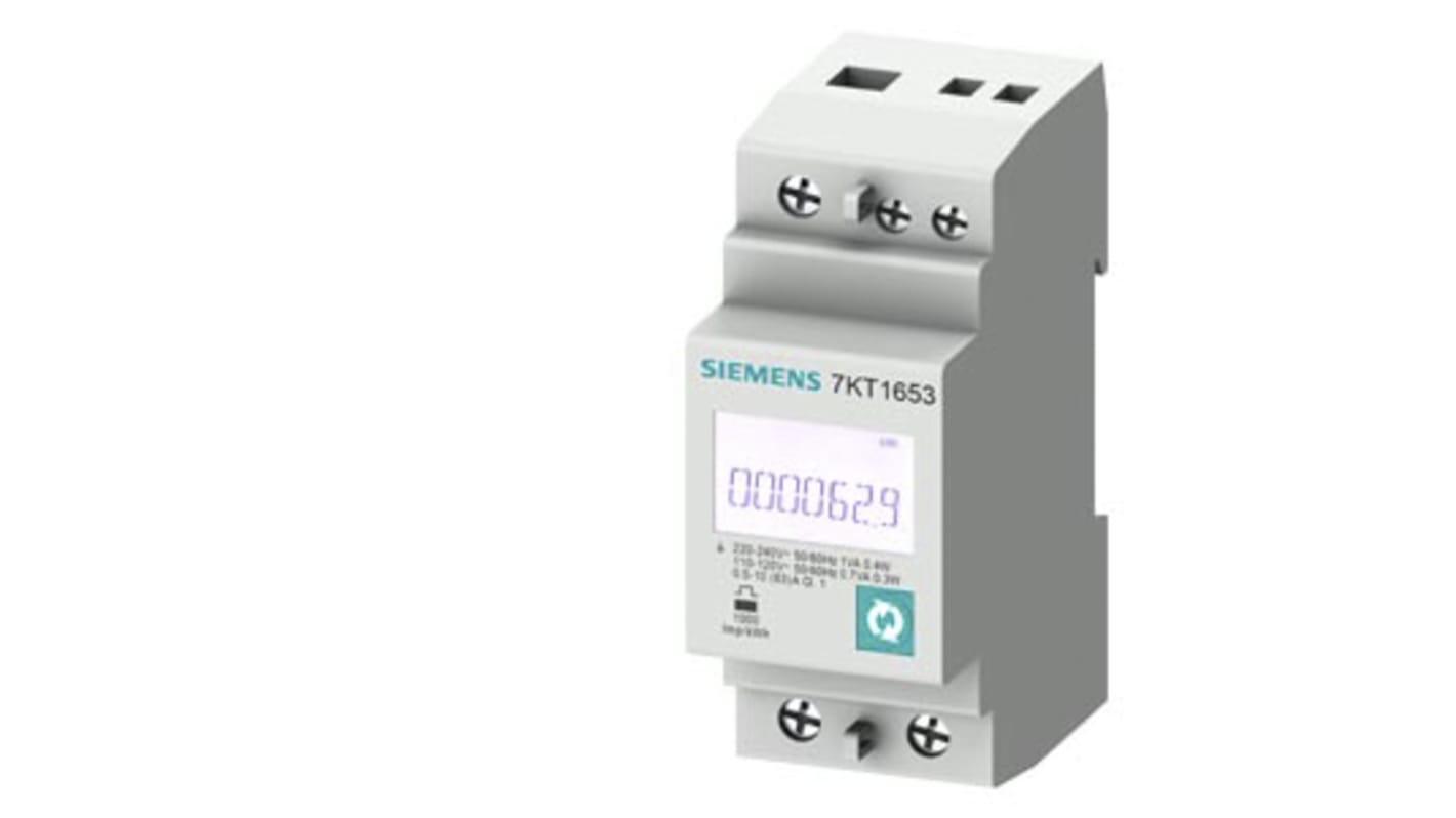 7KT1653 Siemens 1 Phase LCD Energy Meter RS