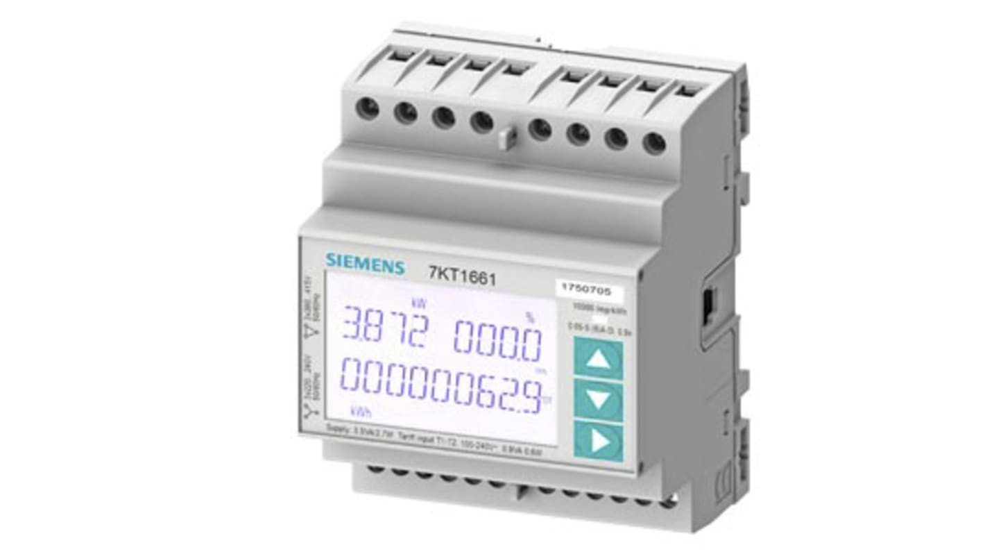 7KT1664 Siemens 3 Phase LCD Energy Meter RS