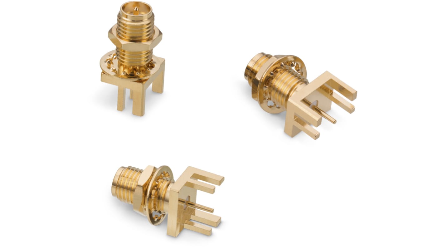 Wurth Elektronik WR-RPSMA Buchse Koaxialsteckverbinder SMA-Steckverbinder, Kantenmontage, Löt-Anschluss, Standard mit