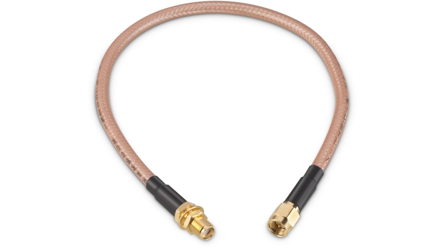 Wurth Elektronik Coaxial Cable, 304.8mm, RG-142 Coaxial, Terminated