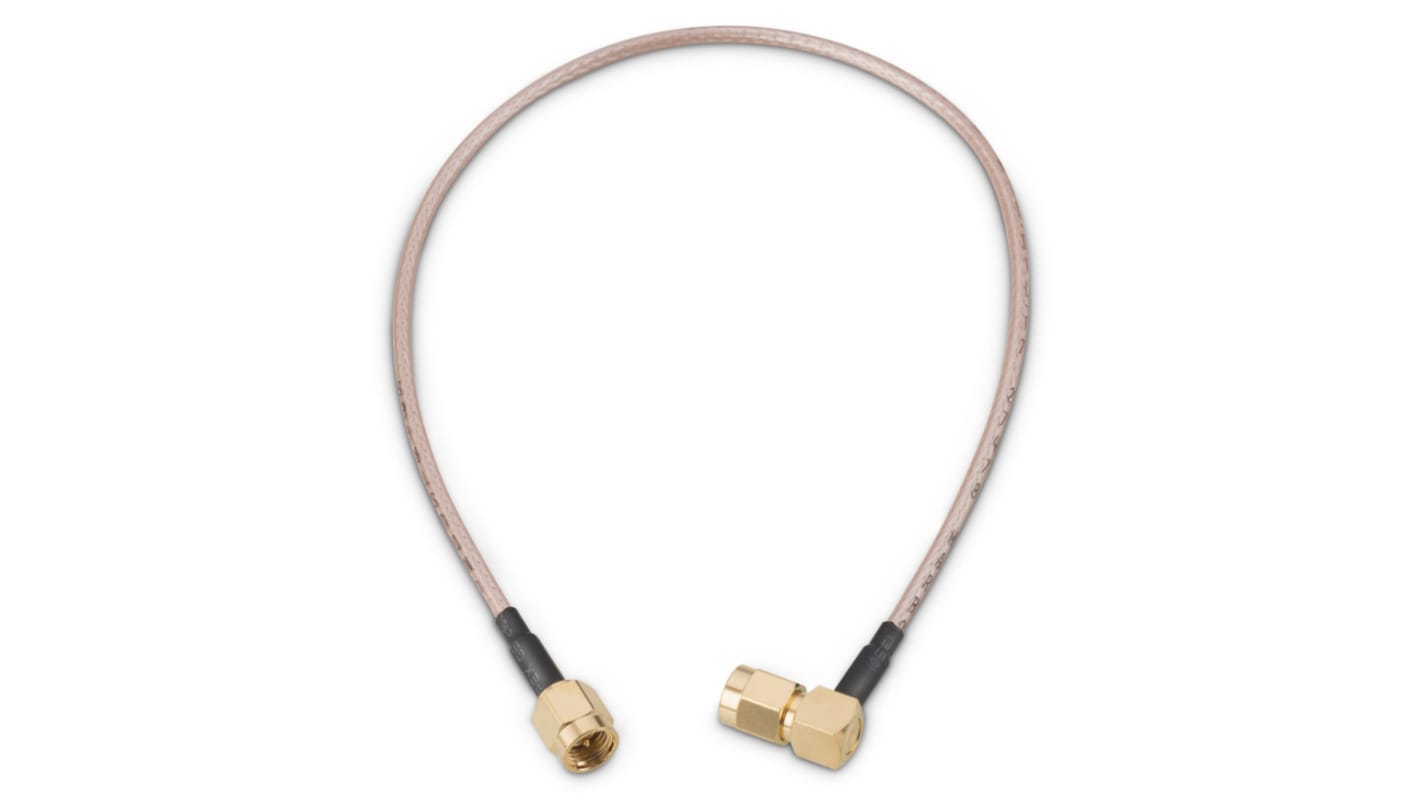 Cable coaxial RG316 Wurth Elektronik, 50 Ω, con. A: SMA, Macho, con. B: SMA, Macho, long. 152.4mm Blanco