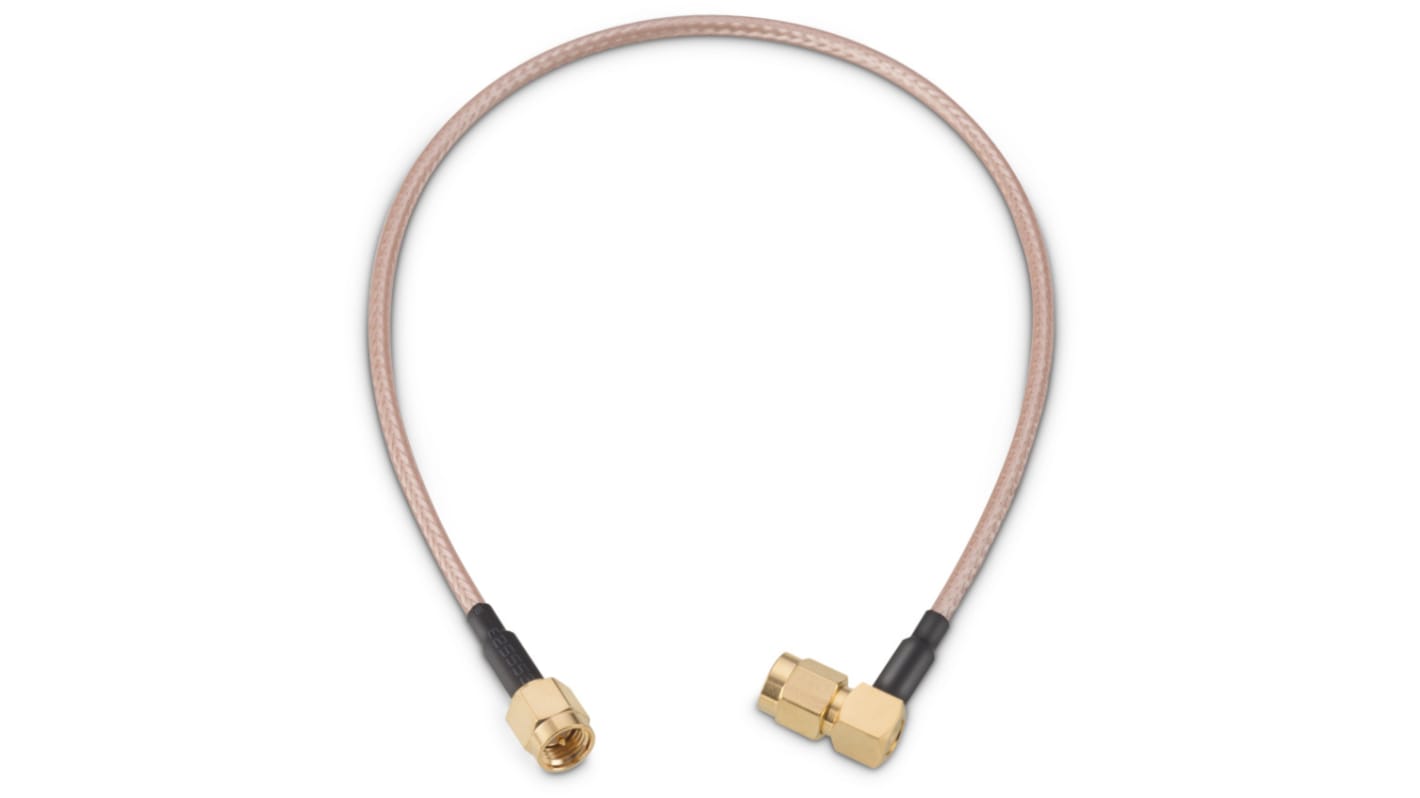 Cable coaxial RG316 Wurth Elektronik, 50 Ω, con. A: SMA, Macho, con. B: SMA, Macho, long. 152.4mm Blanco