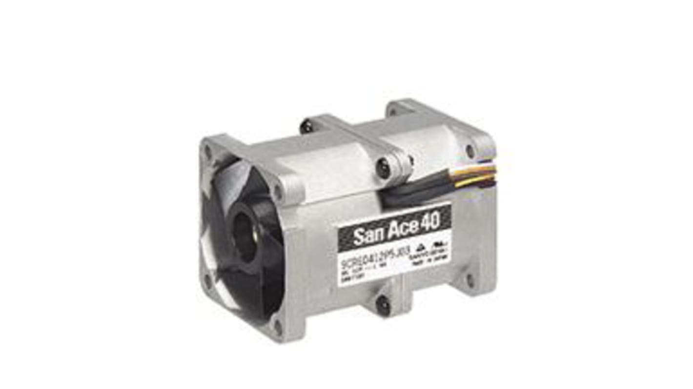 Ventilador Axial Sanyo Denki 9CR de 40 x 40 x 56mm, 12 V dc, 16.8W, 12200 (Outlet) RPM, 15800 (Inlet) RPM, caudal