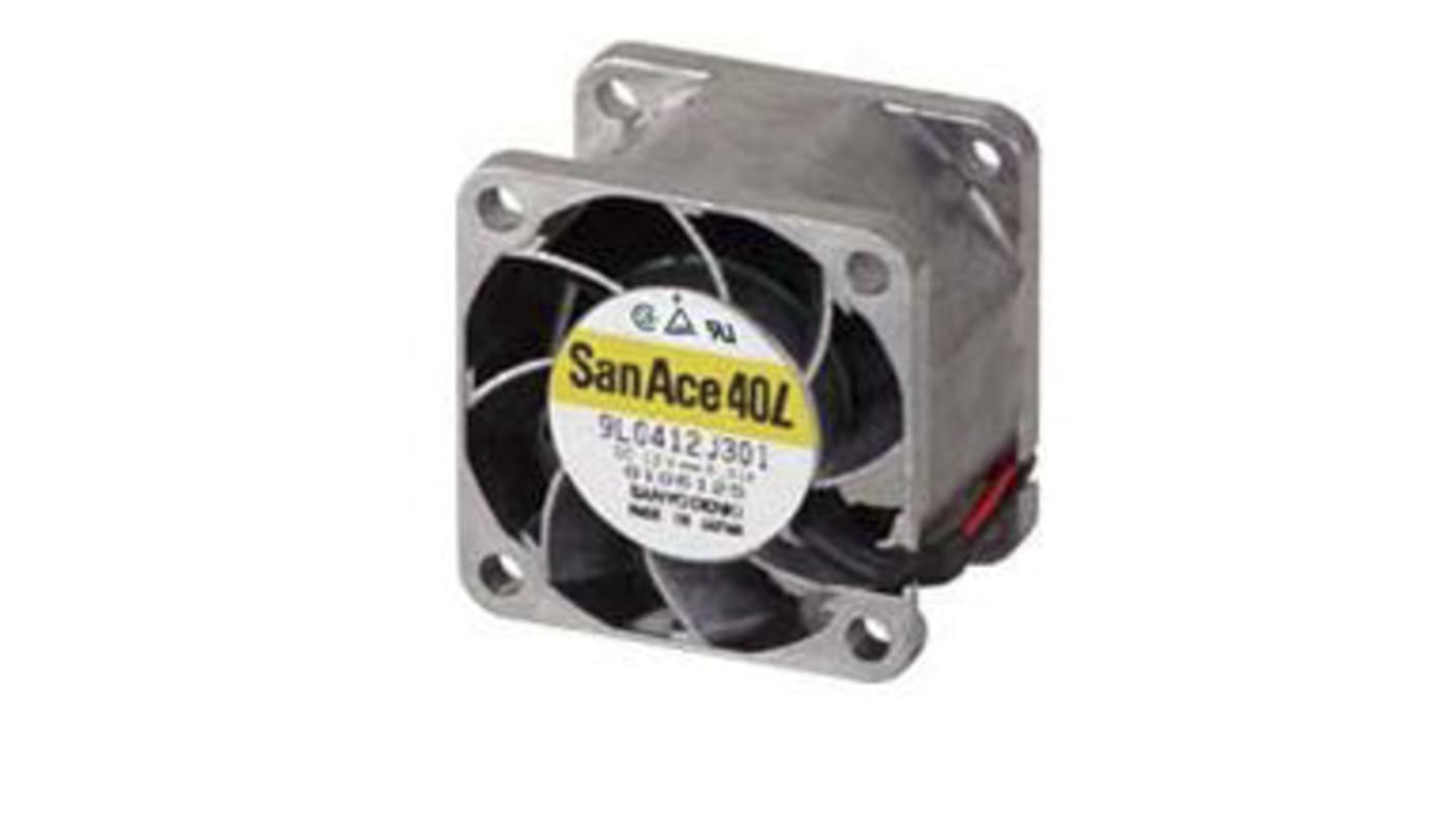 Sanyo Denki 9L Series Axial Fan, 12 V dc, DC Operation, 9.6m³/h, 540mW, 40mA Max, 40 x 40 x 28mm