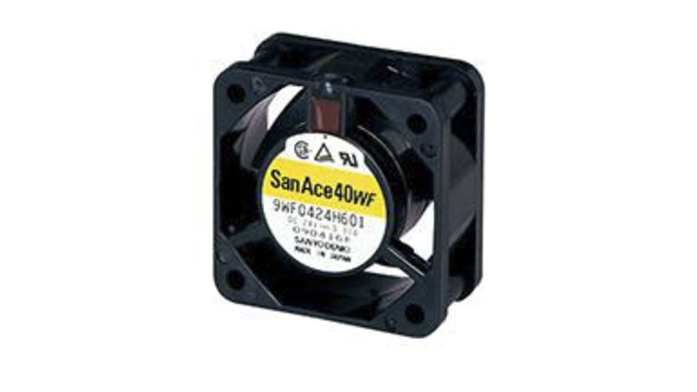 Ventilador Axial Sanyo Denki 9WF de 40 x 40 x 20mm, 24 V dc, 1.82W, caudal 13.2m³/h, 37dB(A), salida Pulso