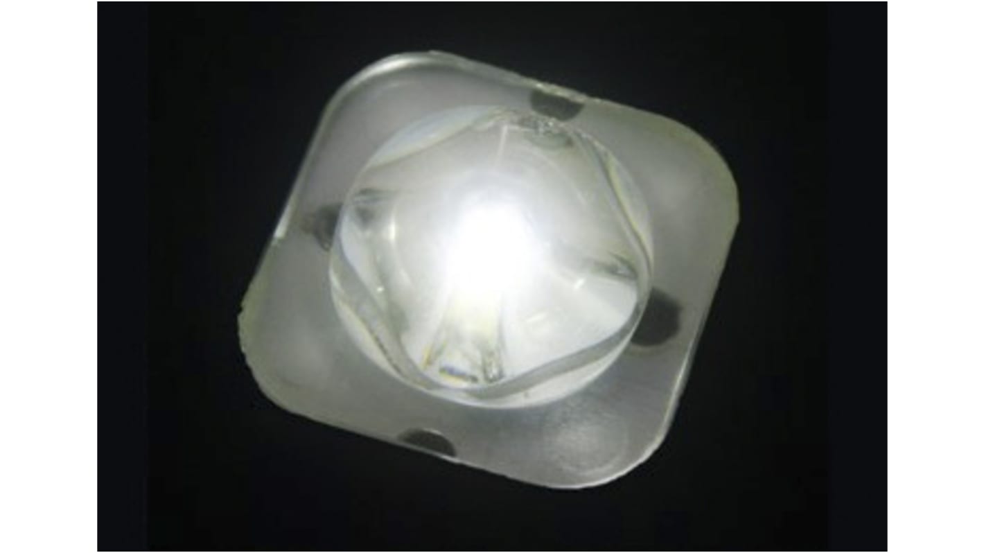 Lente per LED Polymer Optics 536, emissione Ad angolo ampio Quadrata