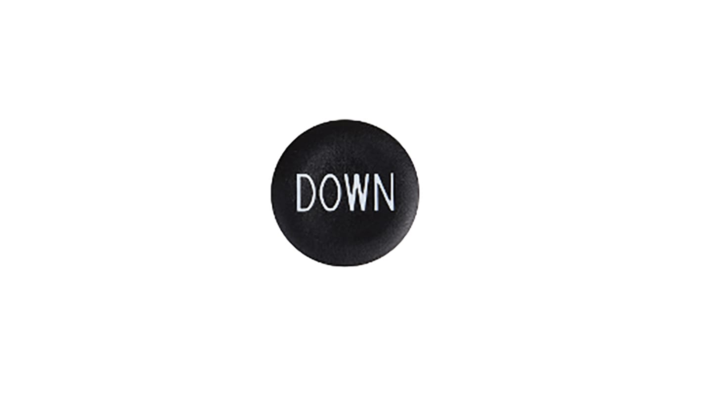 Schneider Electric Black Cap for Use with 22 mm Circular Pushbutton, Down