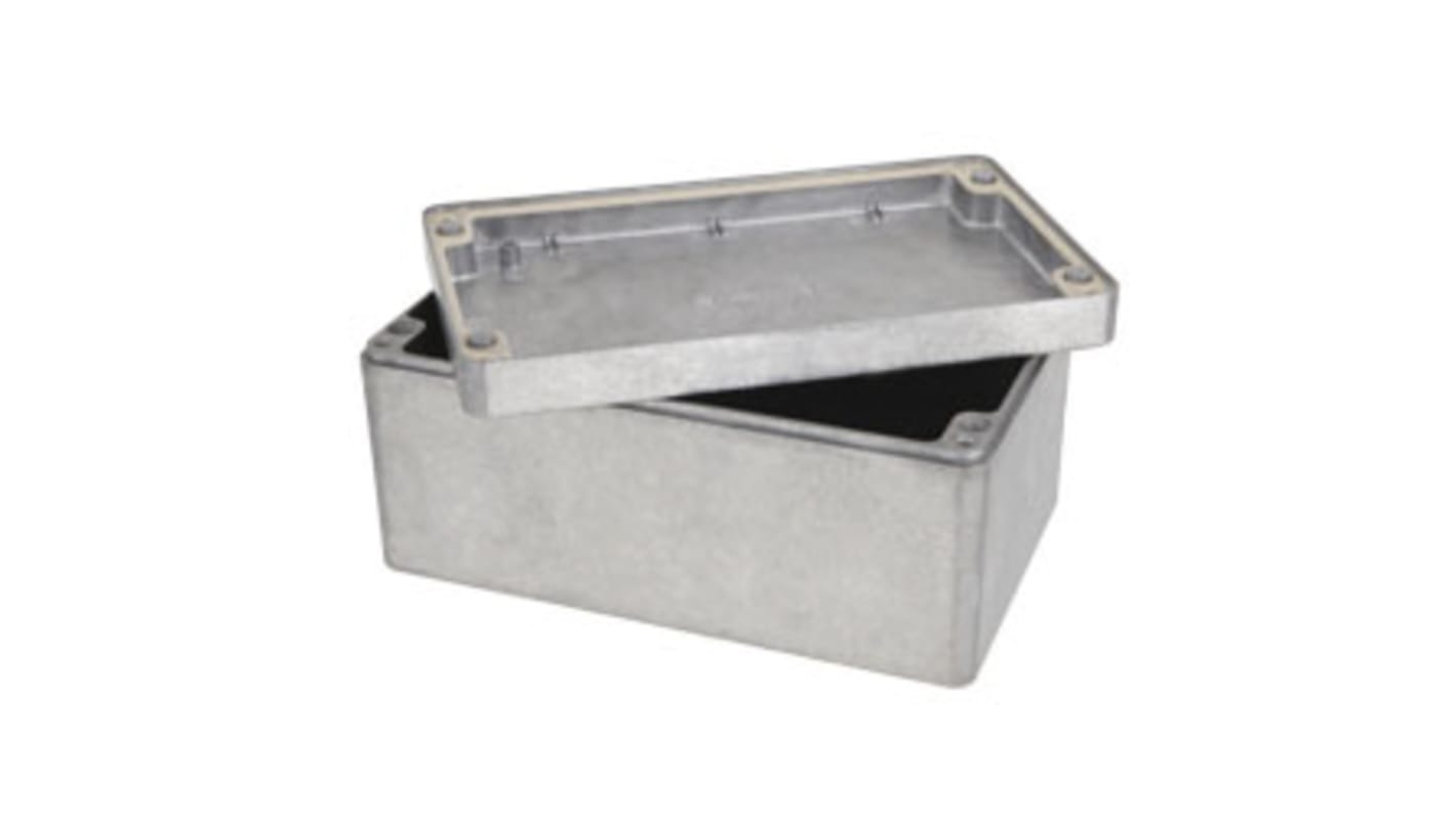 Deltron Silver Die Cast Aluminium Enclosure, IP66, IP67, Silver Lid, 220 x 120 x 80mm