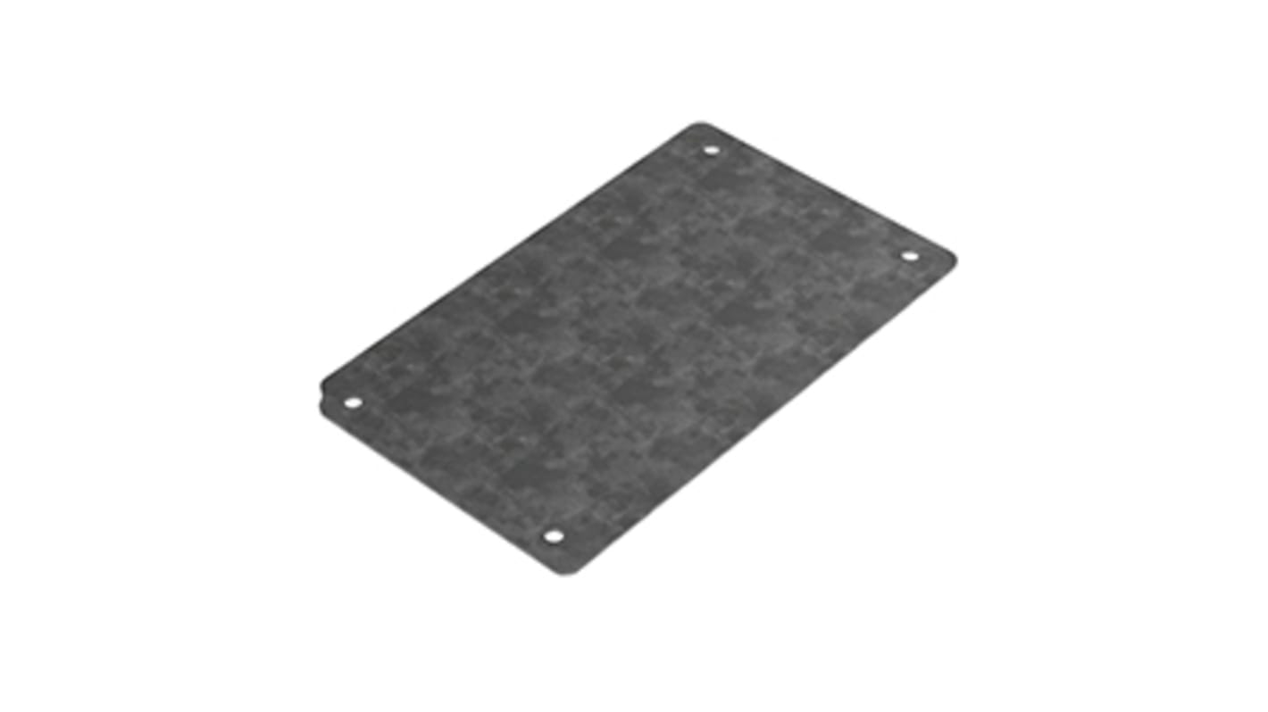 Deltron Mounting Plate, 2mm H, 212.5mm W, 142.5mm L for Use with 486-261609 Heavy Duty Range Enclosure, 486-261612