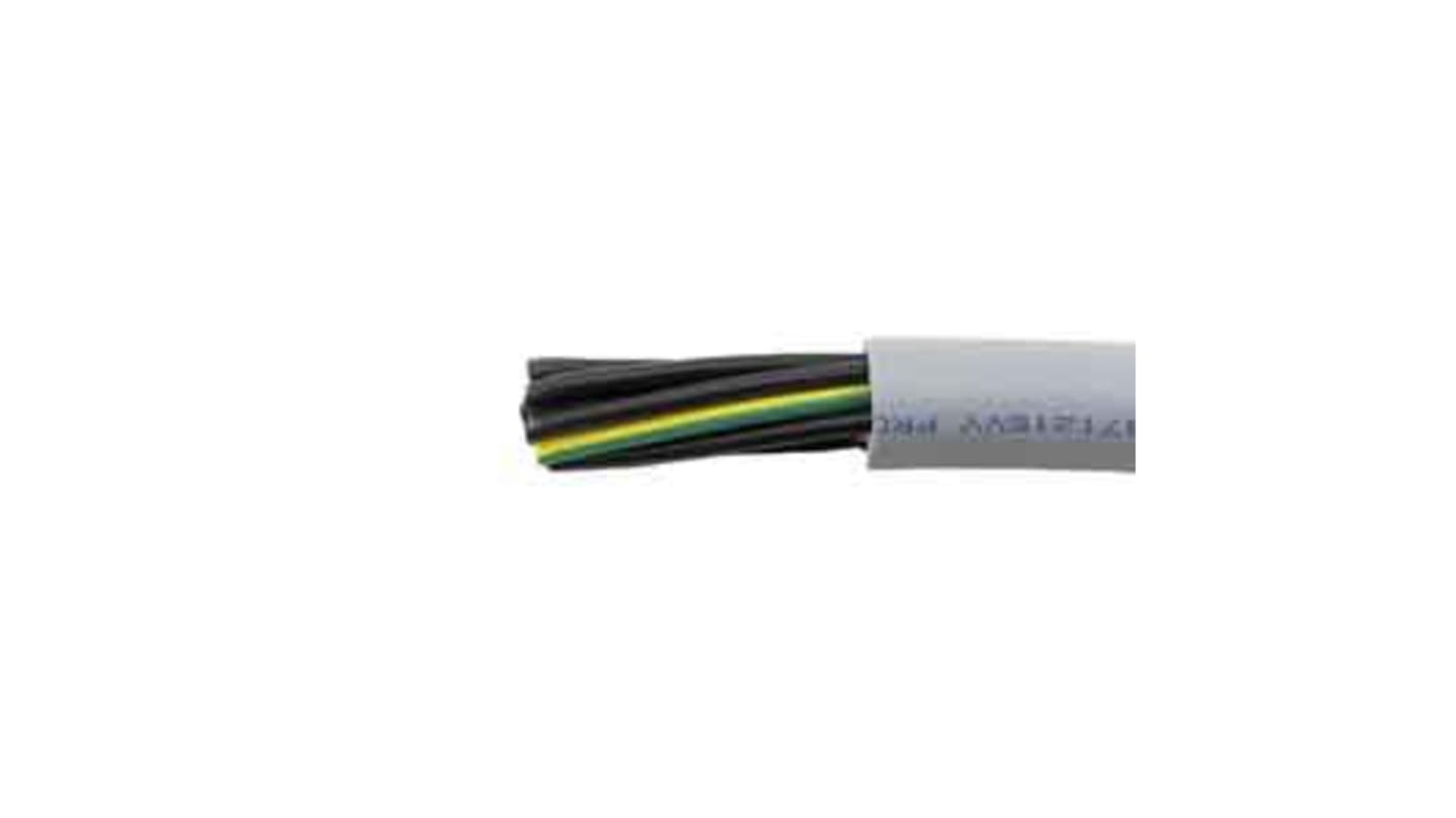 Cable de control Alpha Wire de 5 núcleos, 1 mm², Ø ext. 7.25mm, long. 100m, 300/500 V, Pirorretardante, funda de PVC