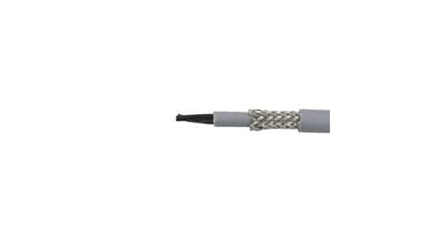 Alpha Wire Control Cable, 5 Cores, 0.75 mm², CY, Screened, 100m, Transparent PVC Sheath