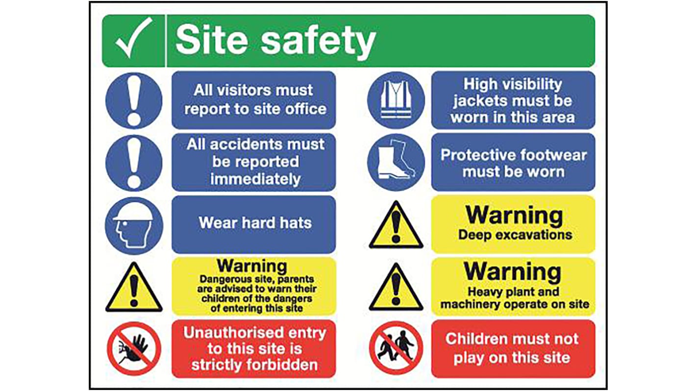 Safety Poster, PP, English, 600 mm, 800mm RS