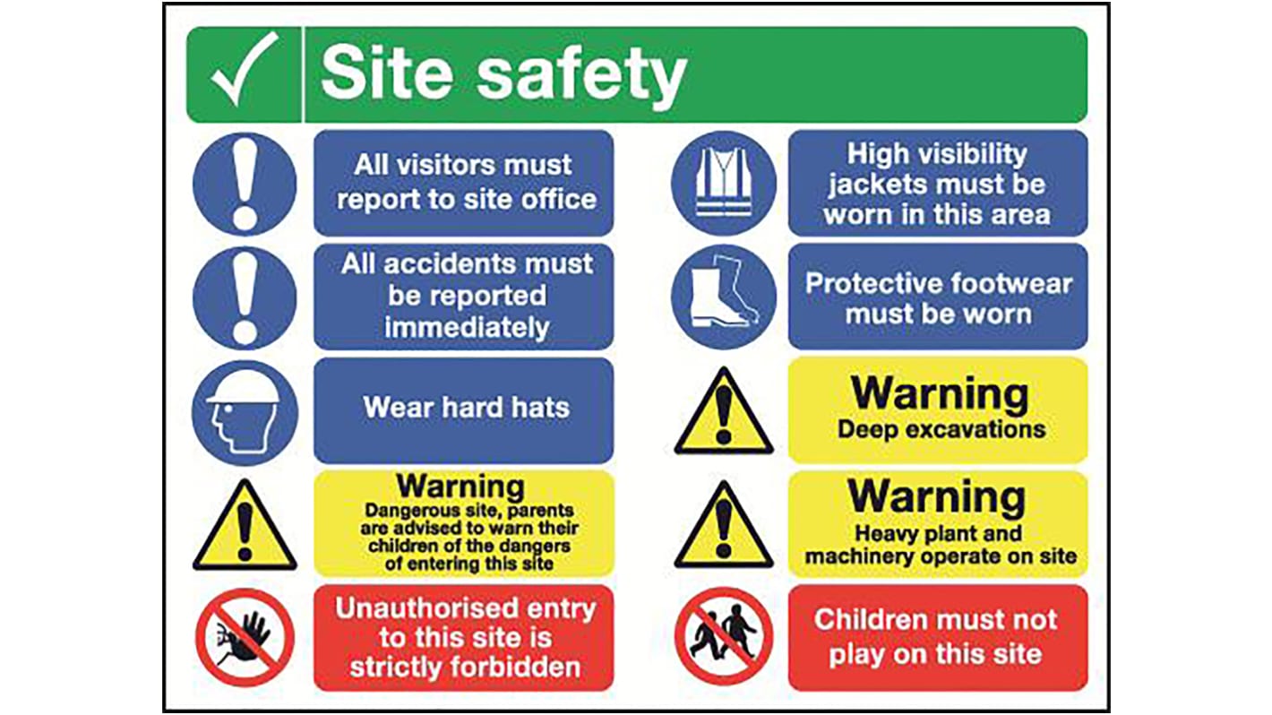 Safety Poster, PP, English, 600 mm, 800mm