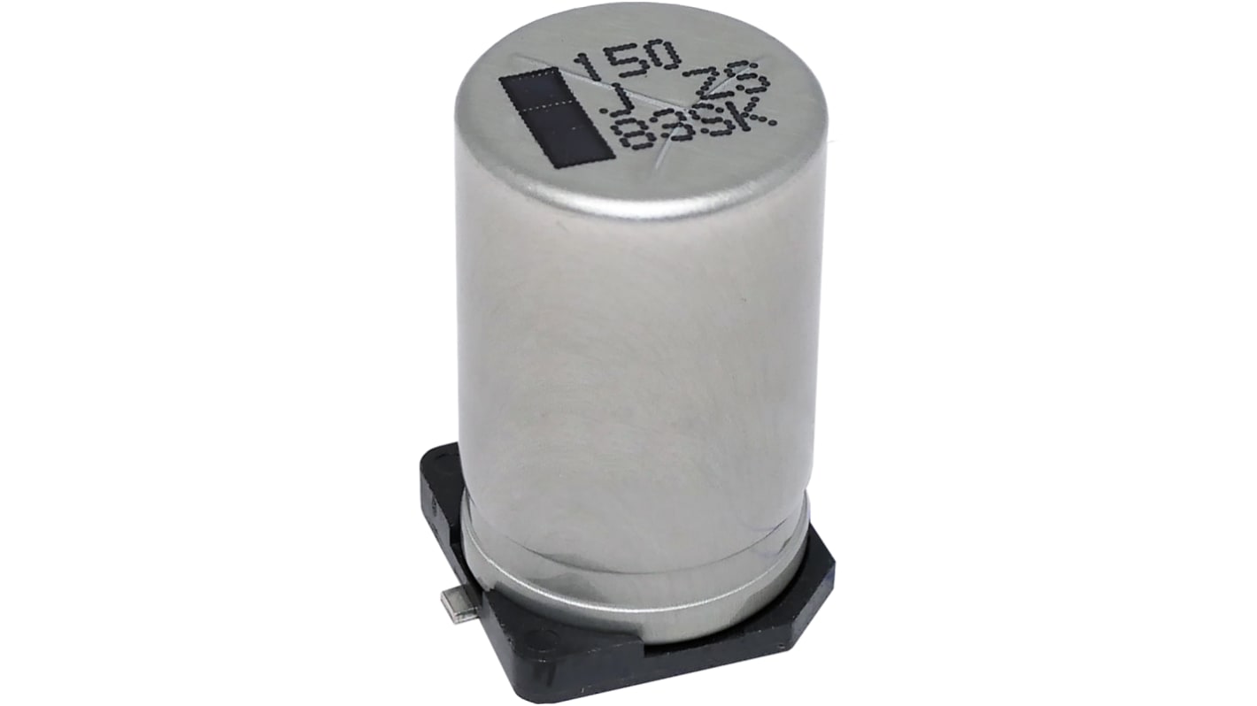 Panasonic 150μF Surface Mount Polymer Capacitor, 63V dc