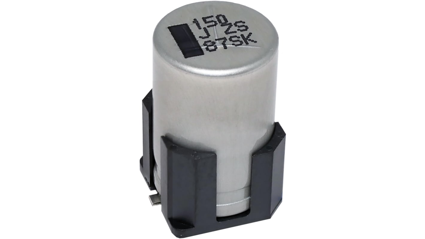 Panasonic 150μF Surface Mount Polymer Capacitor, 63V dc