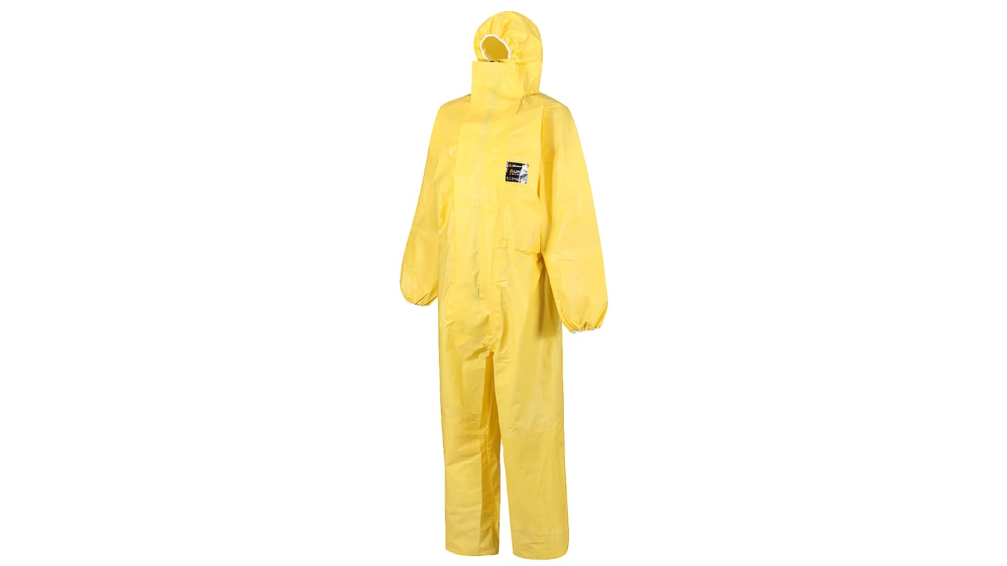 Tute monouso Alpha Solway in PE, PP, M, col. Giallo, con cappuccio