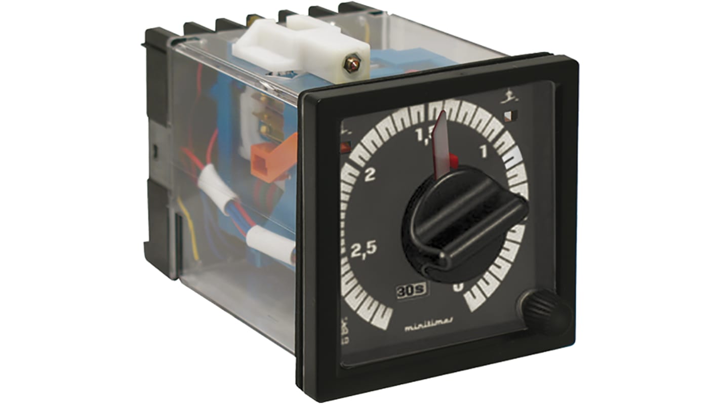 Dold EF7616 Series Panel Mount Timer Relay, 230V ac, 4-Contact, 15 → 1000s, 1-Function, DPDT