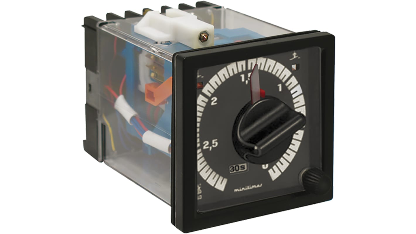 Dold EF7666 Series Panel Mount Timer Relay, 230V ac, 4-Contact, 0.2 s → 60h, 1-Function, DPDT