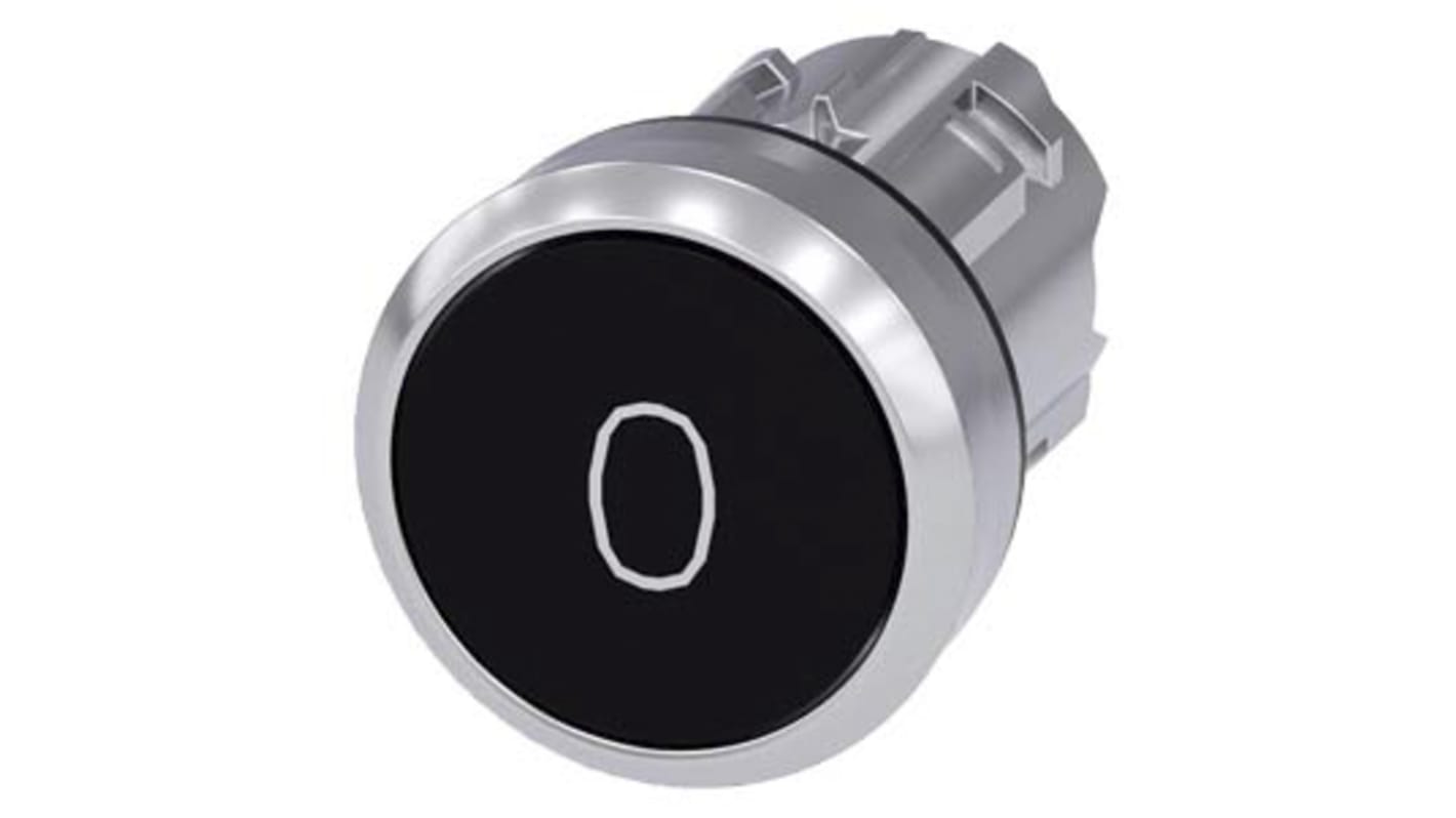 Pulsador Siemens serie SIRIUS ACT, Ø 22mm, de color Negro, Momentáneo, IP66, IP67, IP69K