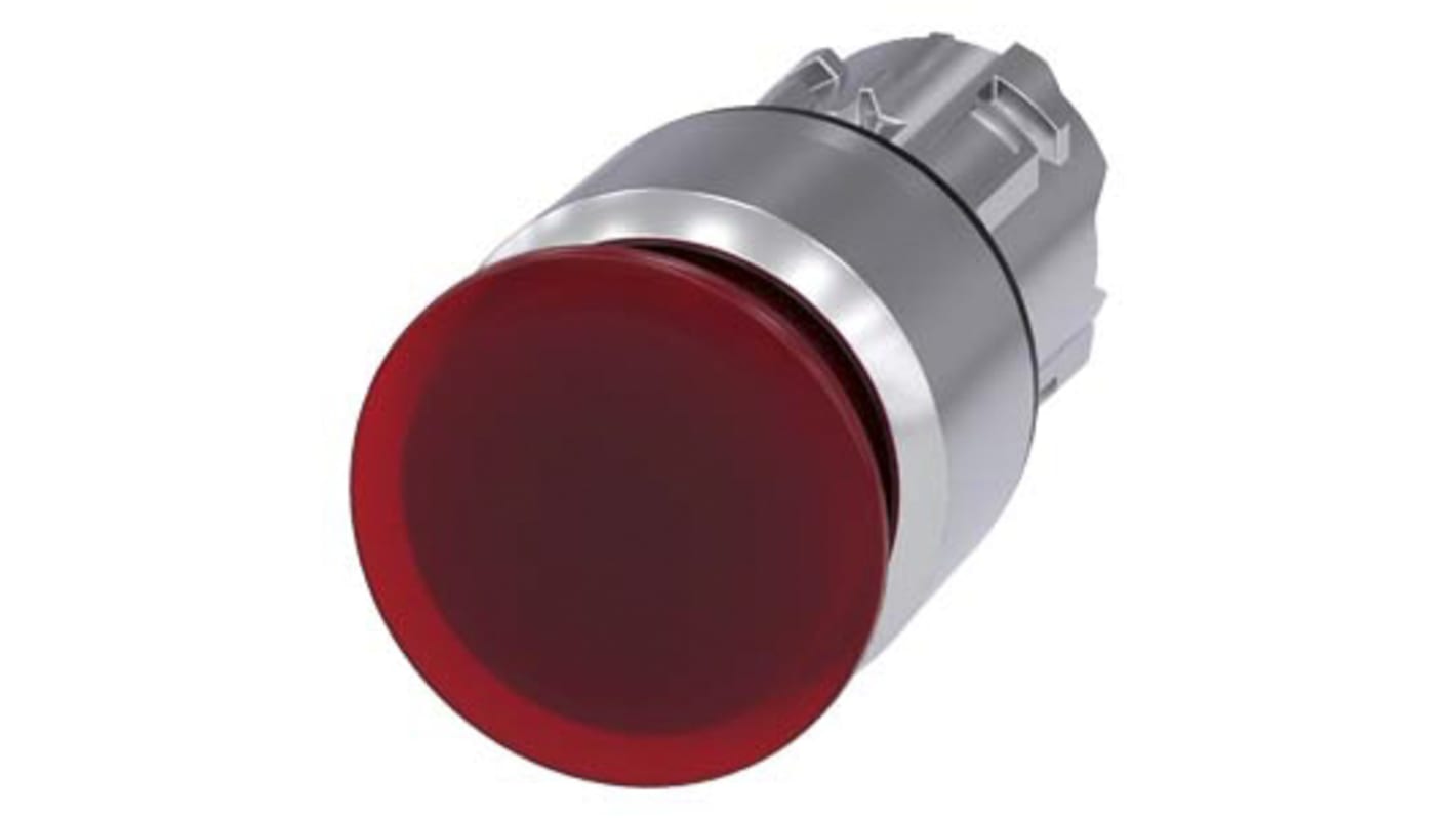 Siemens SIRIUS ACT Series Red Latching Push Button, 22mm Cutout, IP66, IP67, IP69K