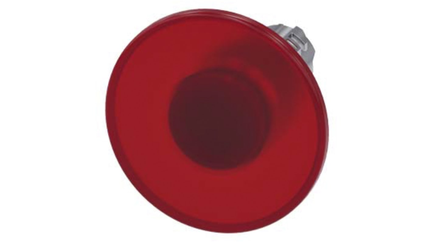 Pulsador Siemens serie SIRIUS ACT, Ø 22mm, de color Rojo, Enclavamiento, IP66, IP67, IP69K