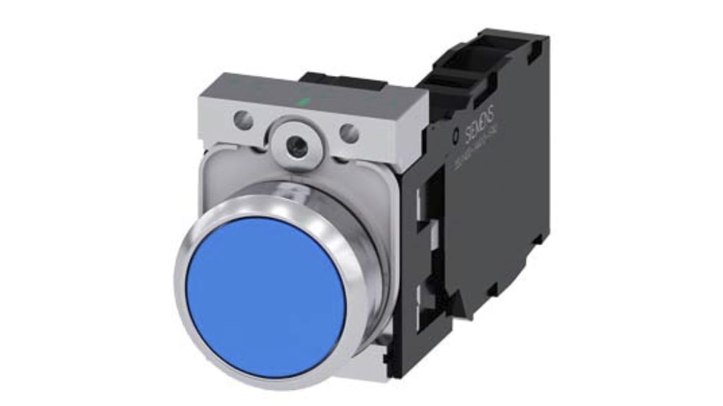 Pulsador Siemens SIRIUS ACT, color de botón Azul, SPDT