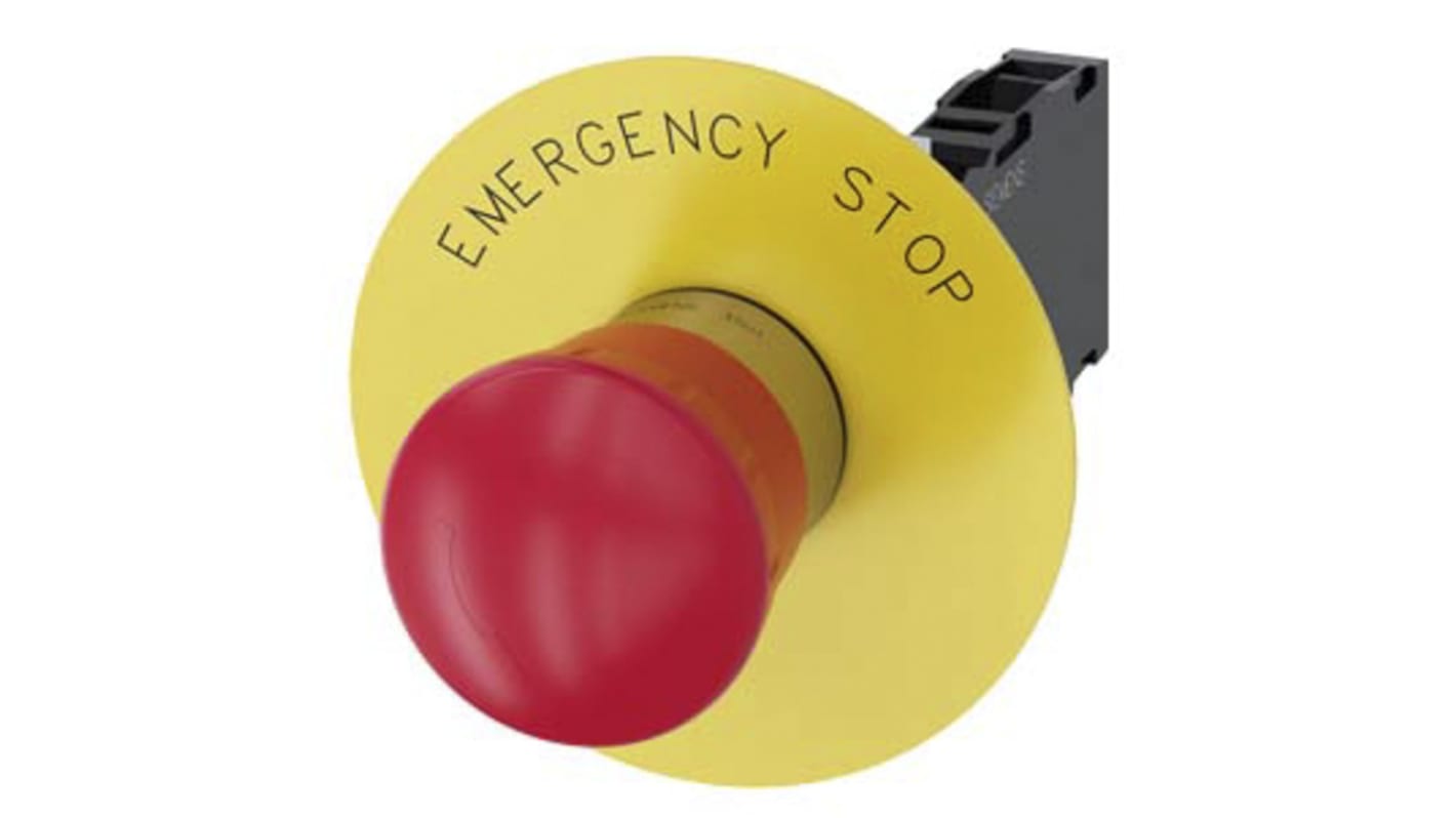 Siemens SIRIUS ACT Series Twist Release Emergency Stop Push Button, 22mm Cutout, SPDT