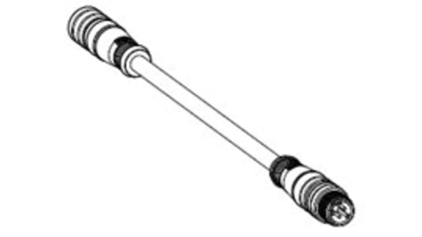 Molex Straight Female 4 way M12 to Male M12 Sensor Actuator Cable, 1m