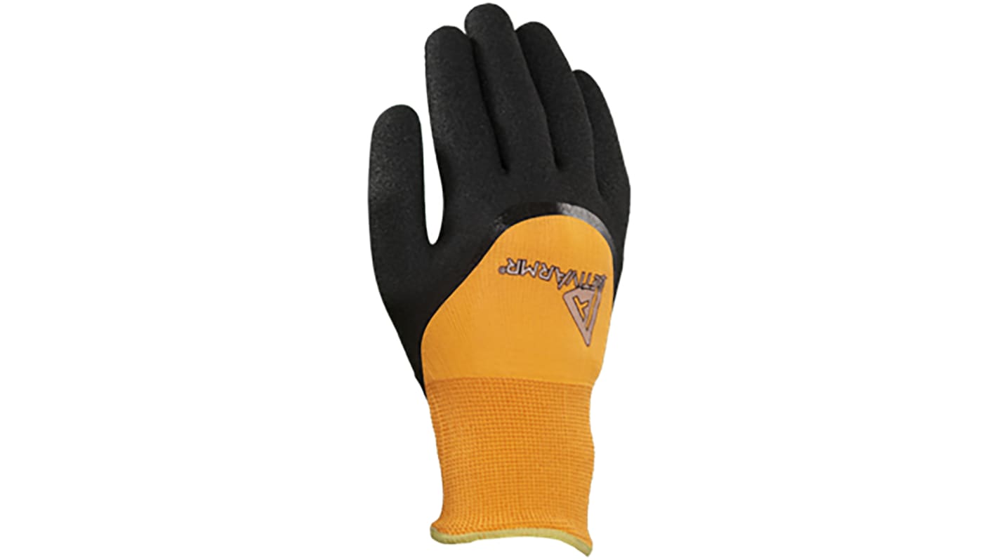 Guantes de trabajo de Acrílico Naranja Ansell serie ActivArmr, talla 10, con recubrimiento de Nitrilo