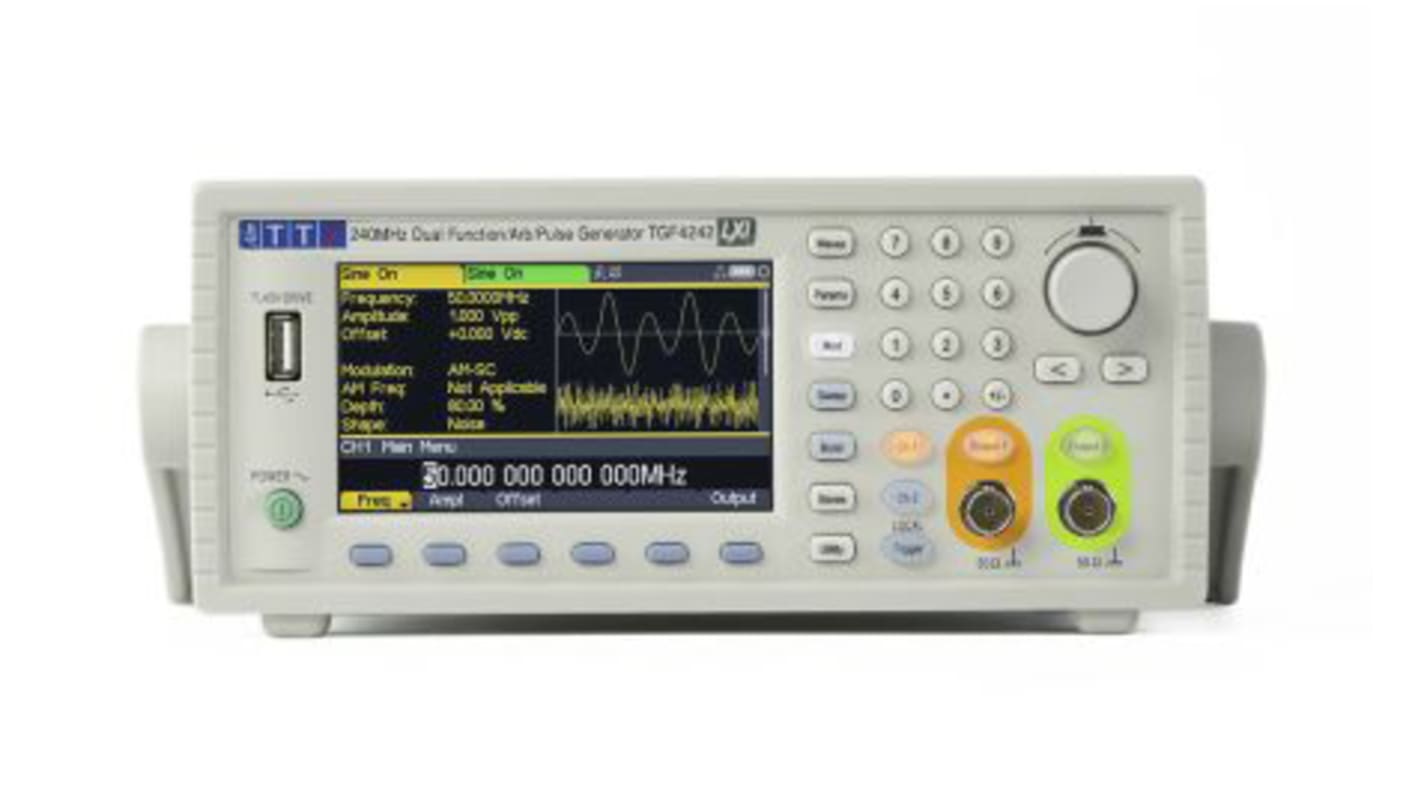 Generador de funciones Aim-TTi TGF4242, calibrado RS, onda sinusoidal de 1μHz → 240MHZ