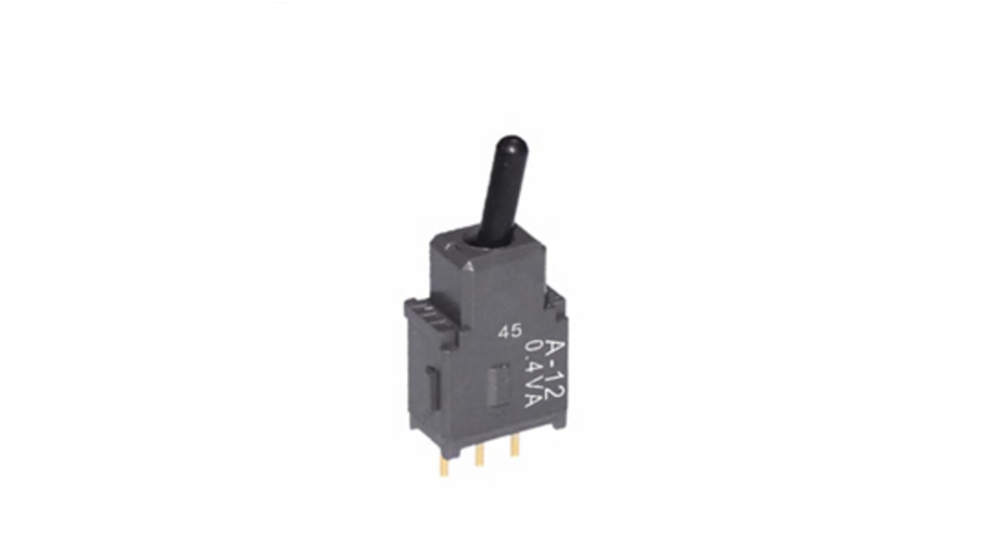 NKK Switches Toggle Switch, Through Hole Mount, On-On, SPDT, PC Terminal Terminal, 28V ac/dc