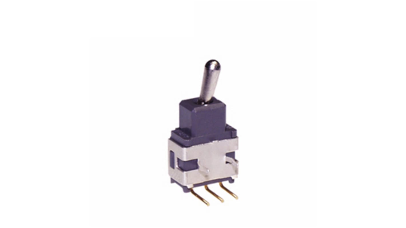 NKK Switches Toggle Switch, Through Hole Mount, On-(On), SPDT, PC Terminal Terminal, 28V ac/dc