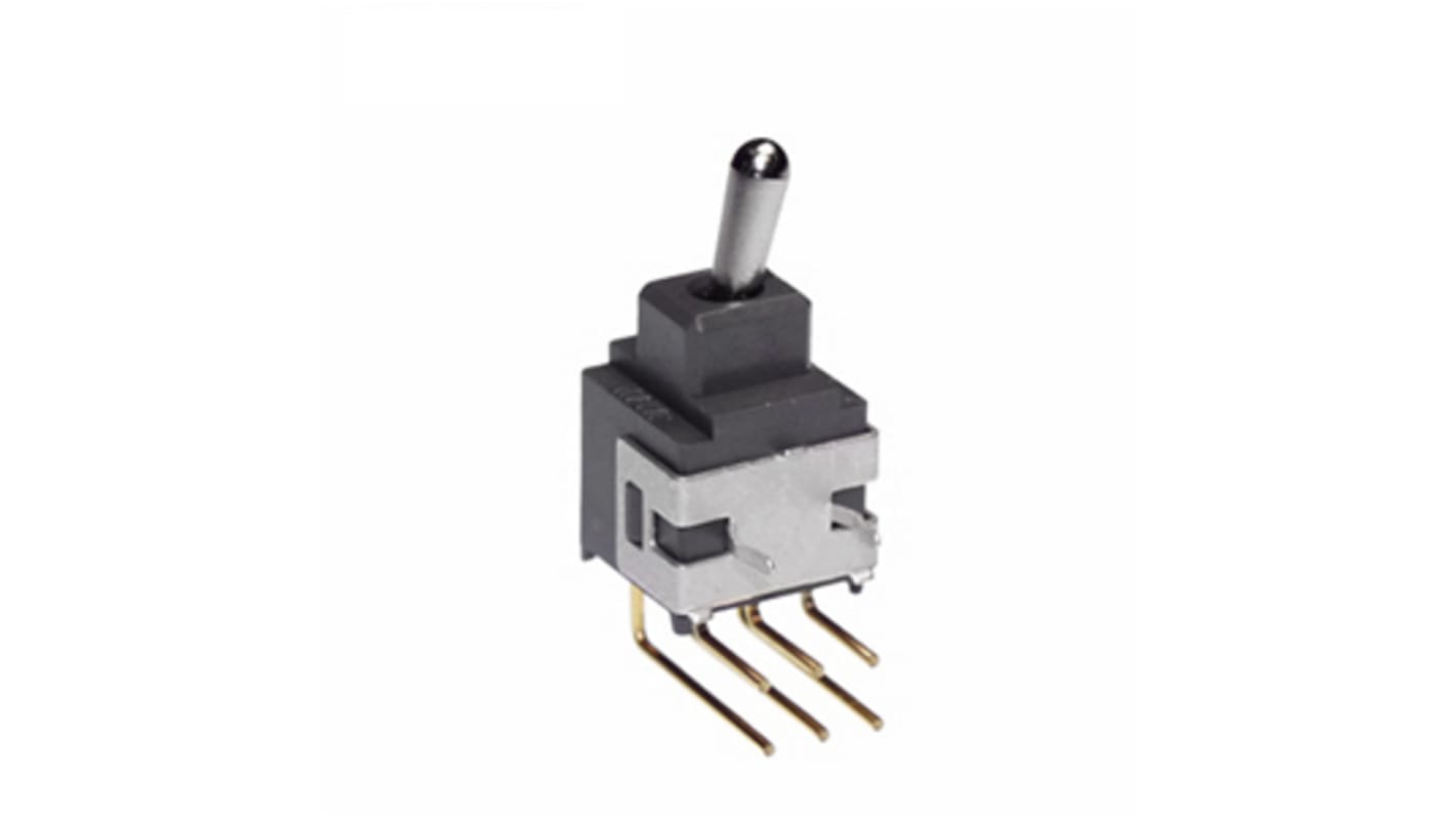 NKK Switches Toggle Switch, Through Hole Mount, On-On-On, DPDT, PC Terminal Terminal, 28V ac/dc