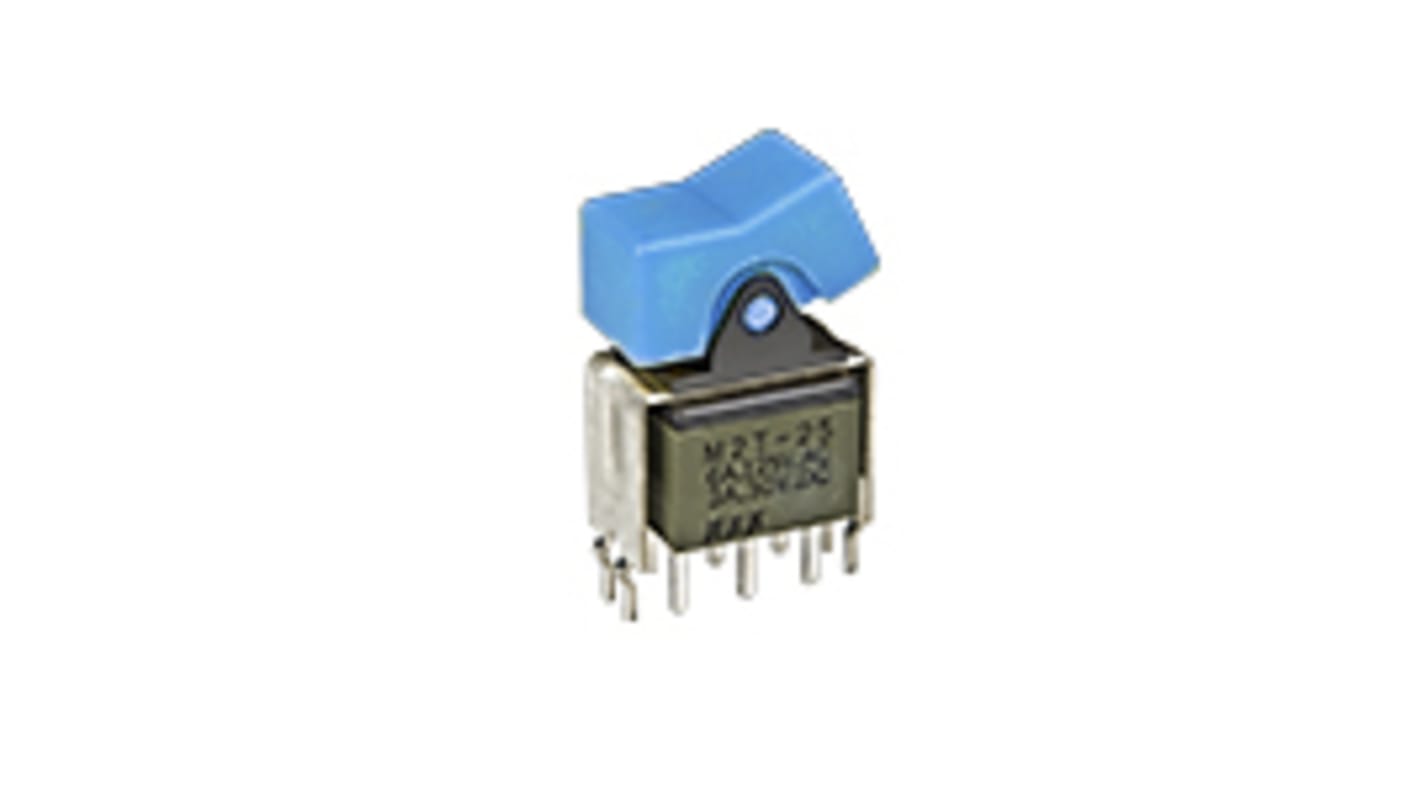 NKK Switches Toggle Switch, PCB Mount, Latching, DPDT, Through Hole Terminal, 125V ac