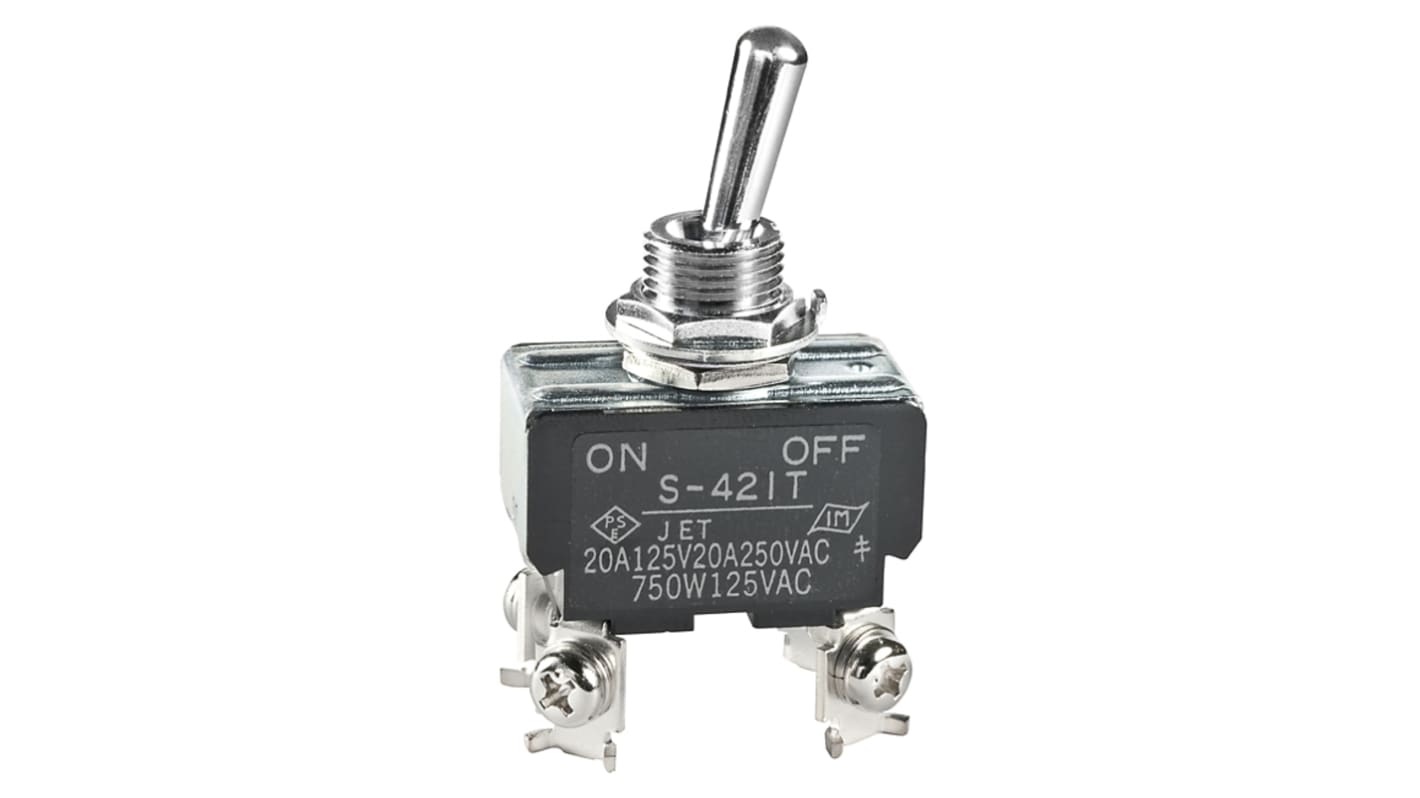 NKK Switches Tafelmontage Kippschalter 2-poliger Ein/Ausschalter Ein-Aus 20 A, Schraub