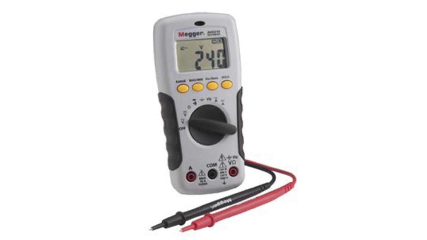 Megger AVI210 Multimeter, 10A ac, 750V ac, RSCAL kalibreret