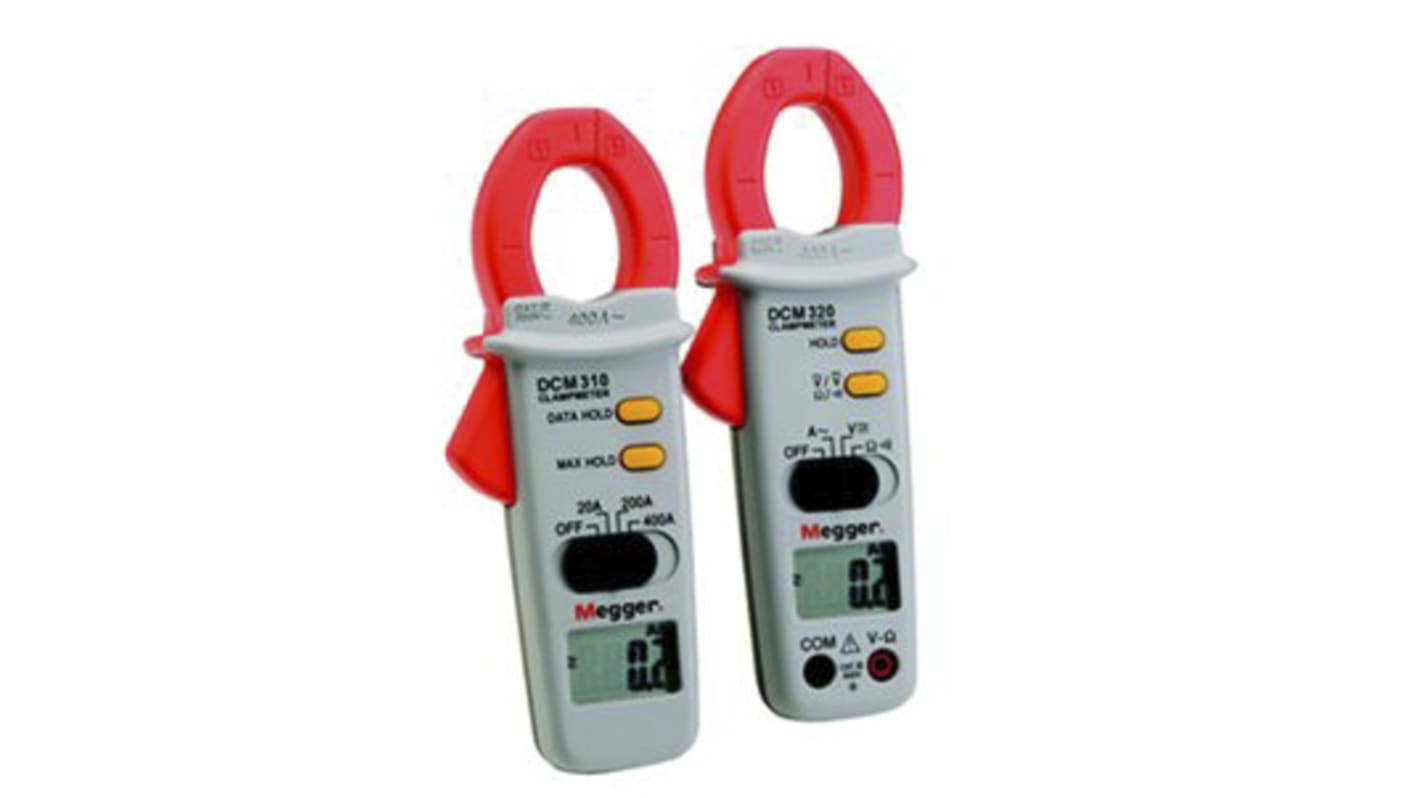 Megger DCM320 Clamp Meter, Max Current 400A ac CAT III 600V With RS Calibration