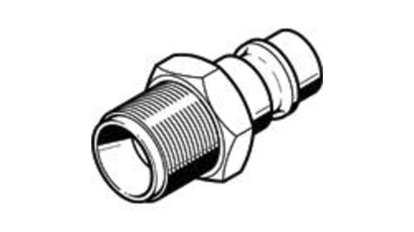 Festo Brass Male Pneumatic Quick Connect Coupling, G 3/8 Male Threaded