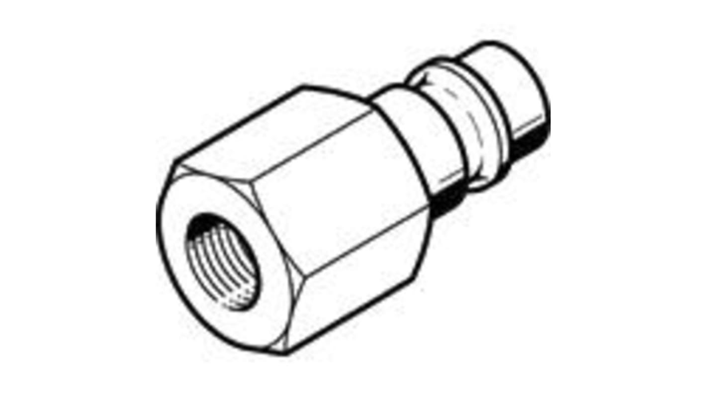 Festo Brass Male Pneumatic Quick Connect Coupling, G 1/4 Female Threaded