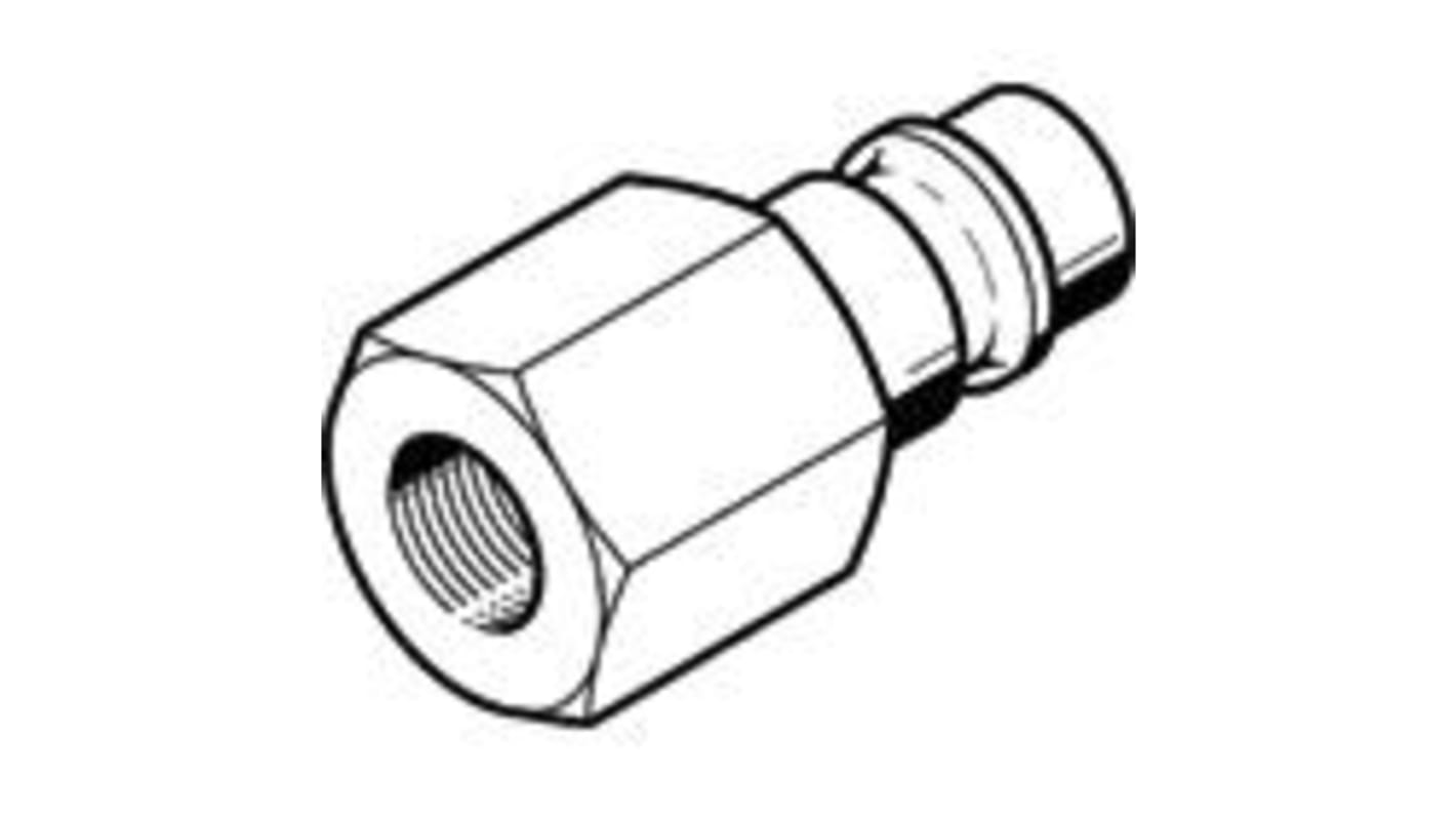 Festo Brass Male Pneumatic Quick Connect Coupling, G 1/4 Female Threaded