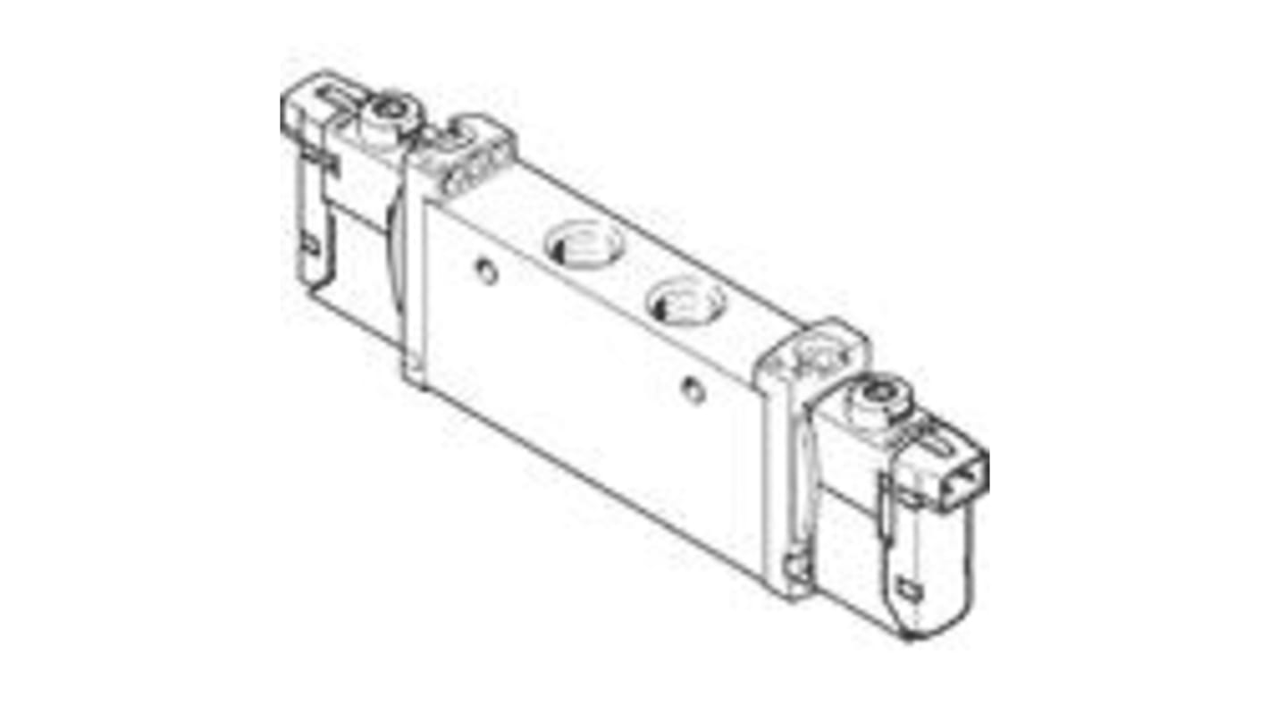 Electroválvula neumática Festo, Serie VUVG, Rosca G 1/8, Función 3/2, Solenoide, En Línea, 560l/min