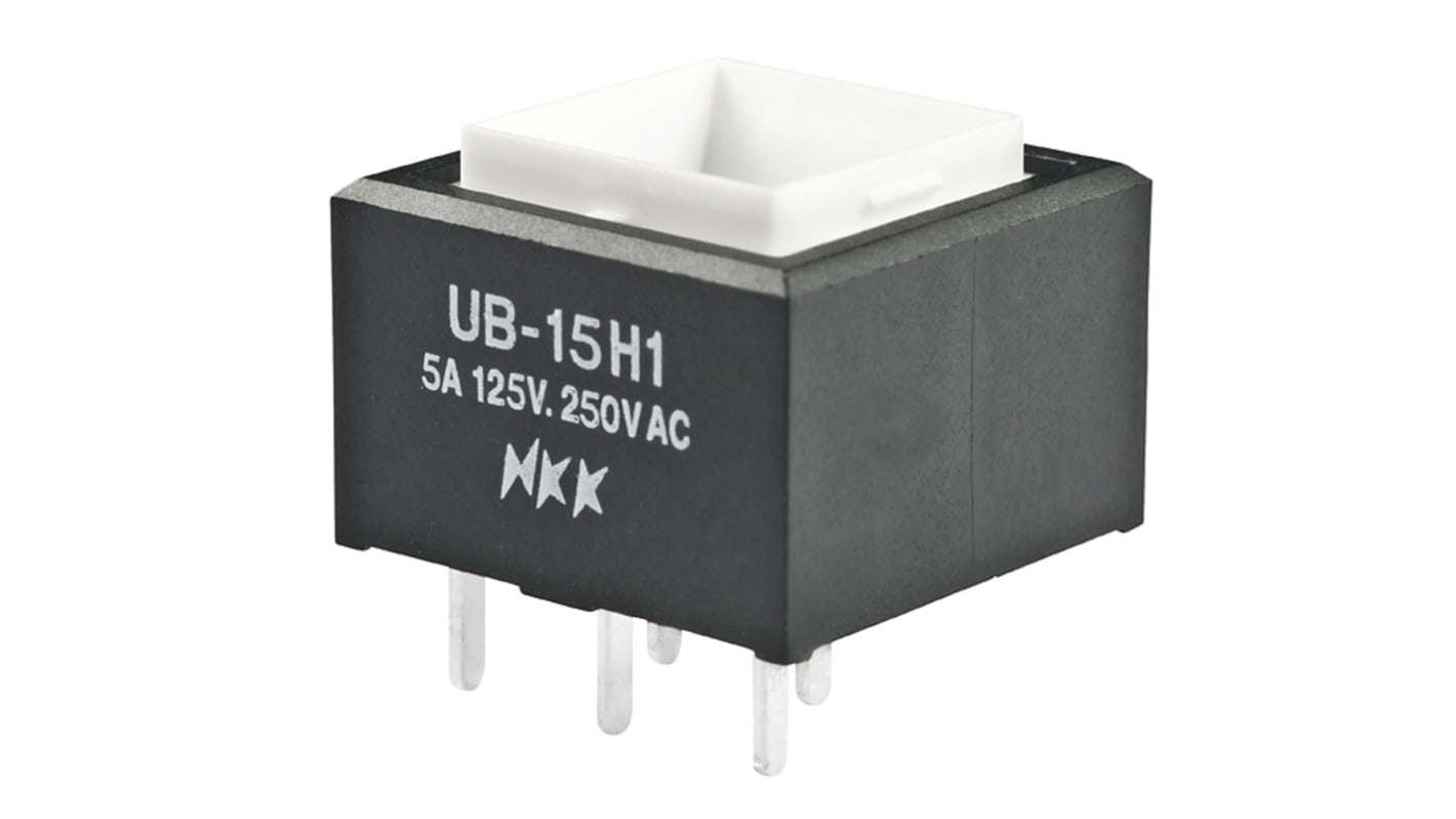 NKK Switches 押しボタンスイッチ, On-(On), スルーホール実装, SPDT, UB15SKW035D