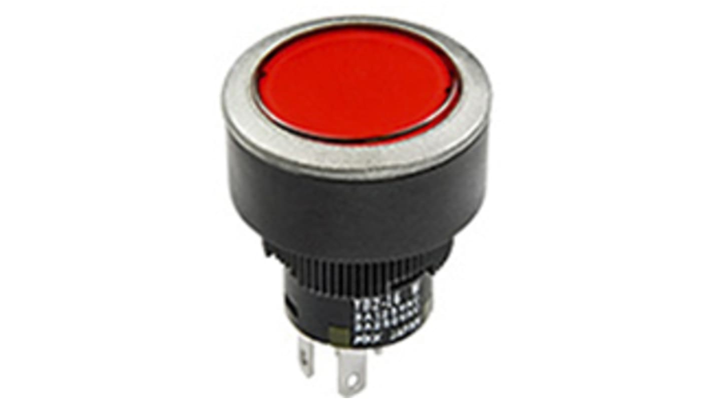 NKK Switches Illuminated Push Button Switch, On-(On), Panel Mount, 15mm Cutout, SPDT, IP65