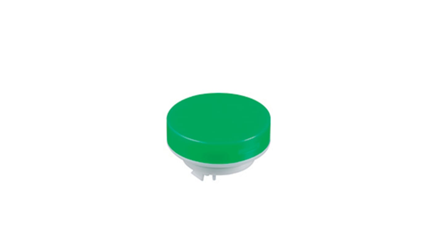 NKK Switches Green/Clear Push Button Cap for Use with LB Series Pushbuttons, 19 (Dia.) x 9mm