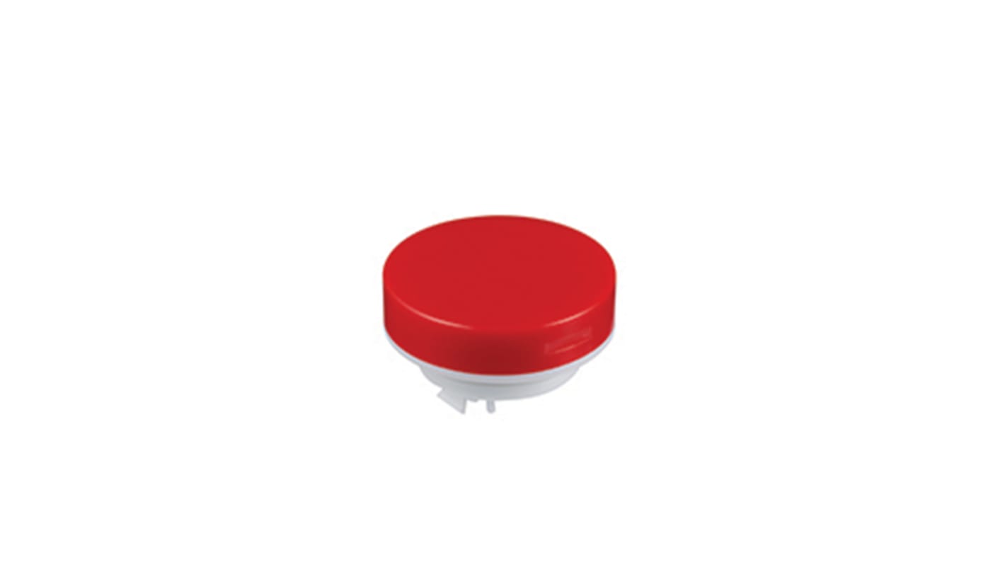 NKK Switches Drucktaster-Kappe Rot/Klar für Druckschalter Serie LB 19 (Dia.) x 9mm