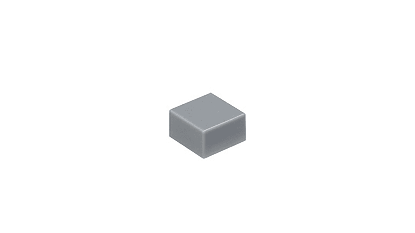 Capuchon plat carré NKK Switches 10 x 10 x 5.7mm Gris pour Boutons-poussoirs série JB