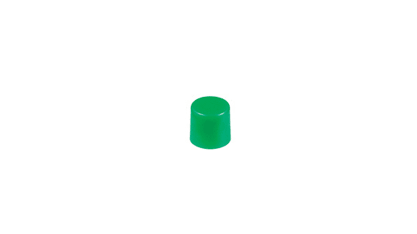 Capuchon à clipser NKK Switches 8 (Dia.) x 7.6mm Vert pour Boutons-poussoirs séries DB, EB, M2B, MB20, MB25